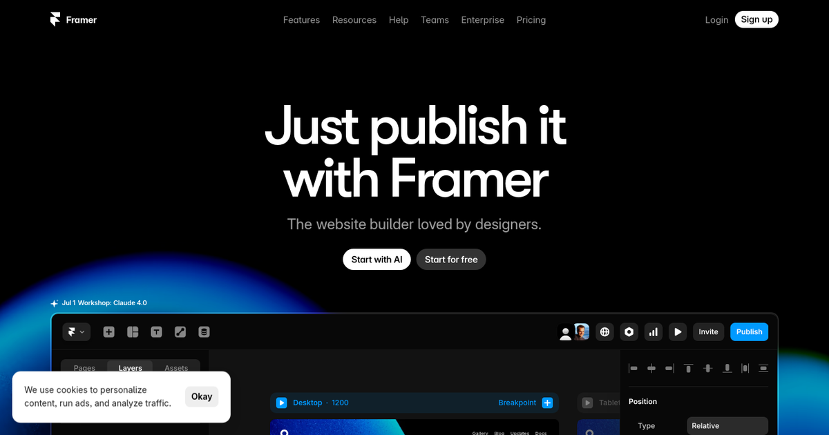 Framer screenshot
