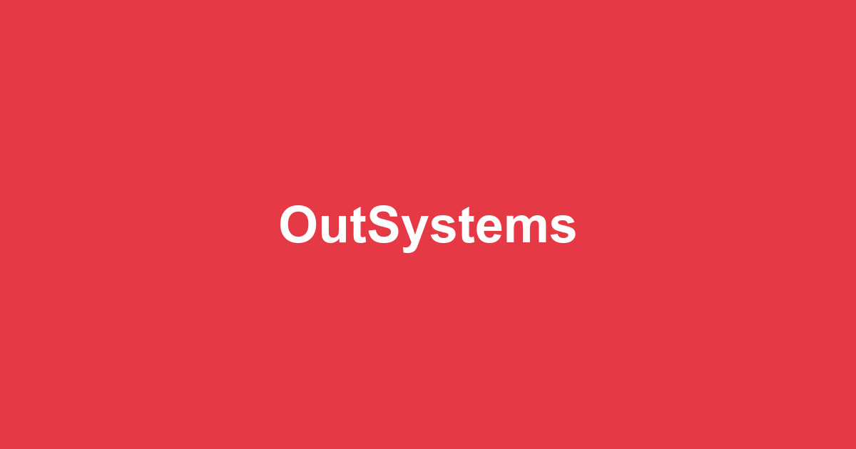 Screenshot of OutSystems interface showing main dashboard