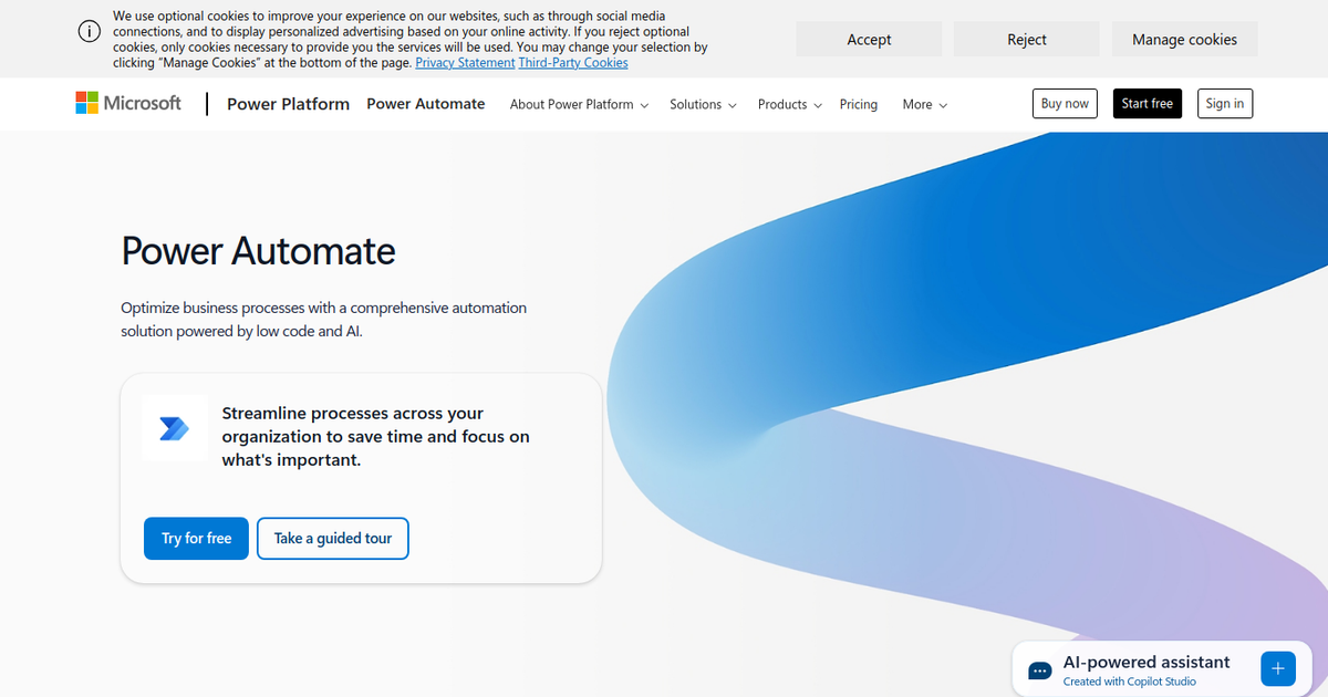 Microsoft Power Automate screenshot